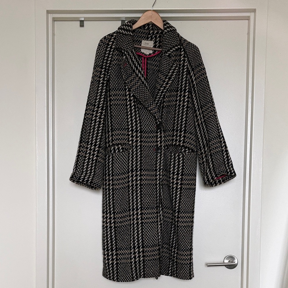 Avec Les Filles Black and White Houndstooth Jacket